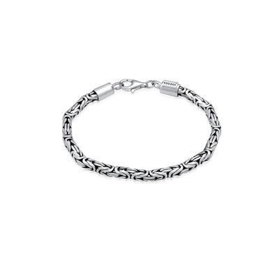 Armband KUZZOI "Herren Königskette Robust 925 Silber" Gr. 23, grau, Armbänder, Herren, 23cm, ohne Stein, Silber 925 (Sterlingsilber) Image