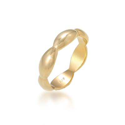 Fingerring ELLI "Oval Unendlich Trend 925 Silber" Gr. 54, gold, Fingerringe, Damen, 54mm, ohne Stein, Silber 925 (Sterlingsilber) Image