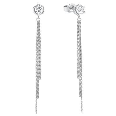 Paar Ohrstecker AMOR "2026216", bunt (silberfarben, weiß, kristallweiß), Ohrringe, Damen, Silber 925 (Sterlingsilber), mit Zirkonia (synth.) Image