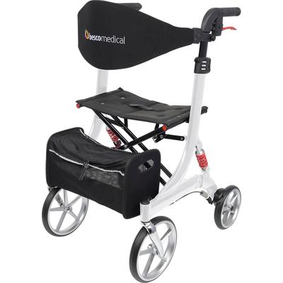 Rollator BESCOMEDICAL "Spring Large", weiß (polarweiß), RollatorenB:59,5cm H:91,5cm T:71cm, Größe L (Sitzhöhe 60cm), höh