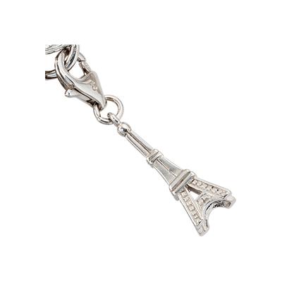 Charm-Einhänger JOBO "Eiffelturm", silber (silber 925), Charms, Damen, Silber 925 (Sterlingsilber), 925 Silber