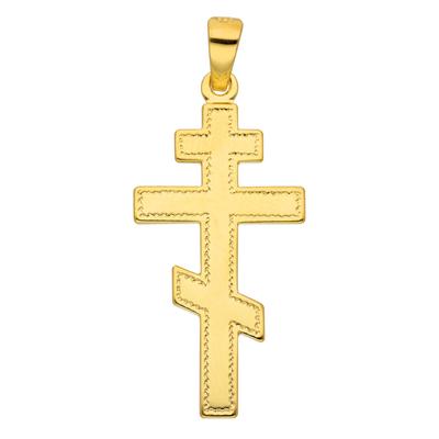 Ketten-Anhänger ADELIA´S "585 Gold Kreuz Anhänger", gold, Schmuckanhänger, Damen, Gold, Goldschmuck für Damen & Herren Image