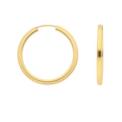 Paar Ohrhänger ADELIA´S "333 Gold Ohrringe Creolen Ø 30 mm" Gr. Damen, Gelbgold 333, goldfarben (gold) Damen Goldschmuck für