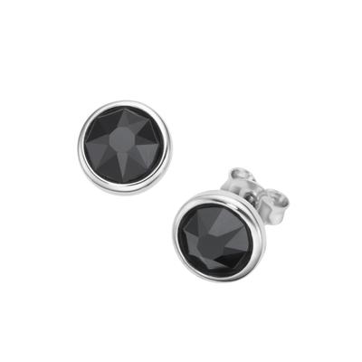 Paar Ohrstecker "mit schwarzen Zirkonia, Silber 925", schwarz, GIORGIO MARTELLO MILANO, Ohrringe, Herren, Silber 925 (Sterlingsilber) Image