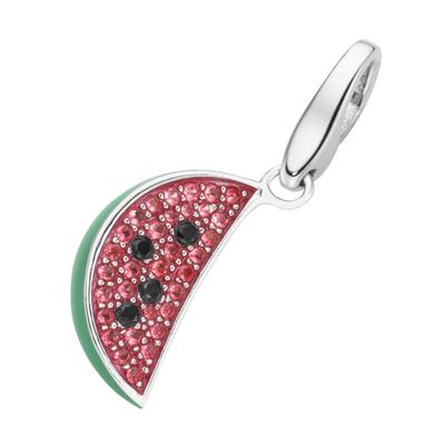 Charm-Einhänger "Melone, Silber 925", bunt, GIORGIO MARTELLO MILANO, Charms, Damen, Silber 925 (Sterlingsilber)