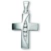 Ketten-Anhänger ONE ELEMENT "Zirkonia Kreuz Anhänger aus 925 Silber", silber, Schmuckanhänger, Damen, Damen, Silber 925 (Sterlingsilber), Damen Silber Schmuck