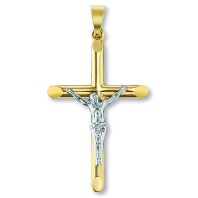 Ketten-Anhänger ONE ELEMENT "Kreuz Anhänger aus 333 Gelbgold", gold, Schmuckanhänger, Damen, Damen, Gelbgold 333, Damen 