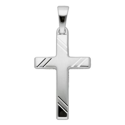 Ketten-Anhänger ADELIA´S "333 Weißgold Kreuz Anhänger", silber, Schmuckanhänger, Damen, Gold, Goldschmuck für Damen & Herren