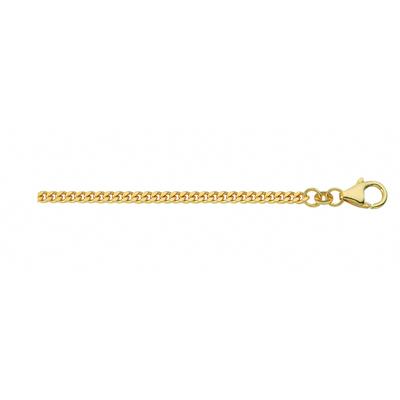 Goldkette ADELIA´S "Damen 333 Gold Flach Panzer Halskette Ø 1,4 mm", gold, Halsketten, Damen, 42, Gelbgold 333-Gold, Gelbgold 333, Gold, Goldschmuck für Damen Image