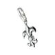 Charm Blume GIORGIO MARTELLO MILANO "französische Lilie, Silber 925" Charms silberfarben (silber) Damen Charms Anhänger