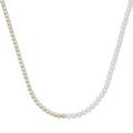 Collier SMART JEWEL "Zirkonia Steine, Kristallperlen, Silber 925" Halsketten Gr. 47 cm, Silber 925 (Sterlingsilber), goldfarben (gold) Damen Colliers