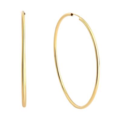 Paar Creolen FIRETTI "Schmuck Geschenk Silber 925 Basic 2 mm breit" Gr. 40, gold (gelbgoldfarben), Ohrringe, Damen, 40, Silber 925 (Sterlingsilber) Image