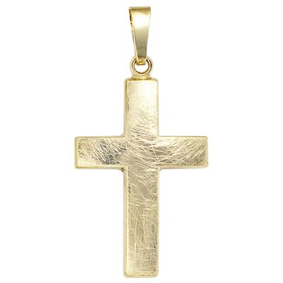 Kreuz-Anhänger JOBO "Anhänger Kreuz", gold (gelbgold 333), Schmuckanhänger, Damen, Gelbgold 333, 333 Gold