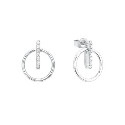 Paar Ohrstecker AMOR "2026204", bunt (silberfarben, weiß, kristallweiß), Ohrringe, Damen, Silber 925 (Sterlingsilber), mit Zirkonia (synth.) Image