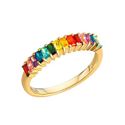 Fingerring FIRETTI "Schmuck Geschenk Silber 925 Silberring Multi" Gr. 56, gold (gelbgoldfarben, mehrfarbig, bunt), Finge