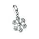 Charm-Einhänger GIORGIO MARTELLO MILANO "Eiskristall mit Zirkonia" Charms silberfarben (silber) Damen Charms Anhänger