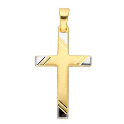 Ketten-Anhänger ADELIA´S "585 Gold Kreuz Anhänger", gold, Schmuckanhänger, Damen, Gelbgold 585, Goldschmuck für Damen & 