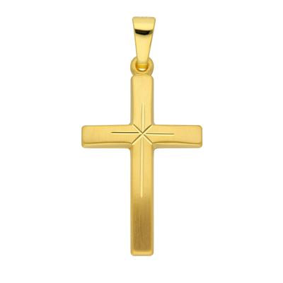 Ketten-Anhänger ADELIA´S "333 Gold Kreuz Anhänger", gold, Schmuckanhänger, Damen, Gelbgold 333, Goldschmuck für Damen & 