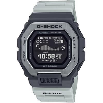 Smartwatch CASIO G-SHOCK, grau (hellgrau, schwarz), Smartwatches, Armbanduhr, Herrenuhr, Bluetooth, Stoppfunktion, Mondphase Image