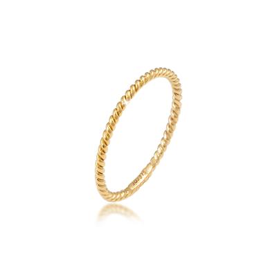 Fingerring ELLI PREMIUM "Gedreht 375 Gelbgold" Gr. 54, gold, Fingerringe, Damen, 54mm, ohne Stein, Gelbgold 375, 1.5mm Image