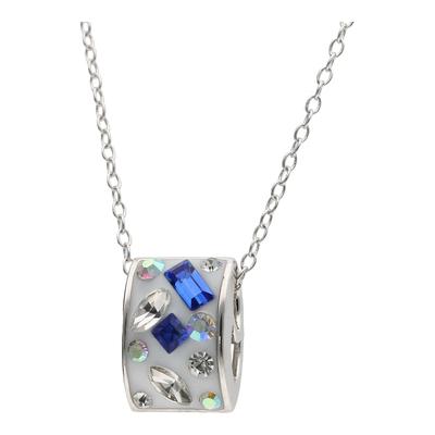 Kette mit Anhänger SMART JEWEL "rondell, rhodiniert, glanz, Silber 925", weiß, Halsketten, Damen, 45cm, Silber 925 (Ster