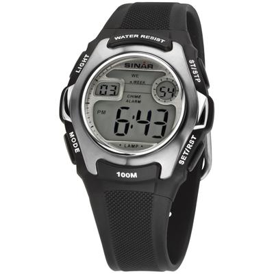 Chronograph SINAR, schwarz, Armbanduhren, Damen, Armbanduhr,Quarzuhr,digital,Herren,Damen,bis 10bar wasserd.Jugendliche Image
