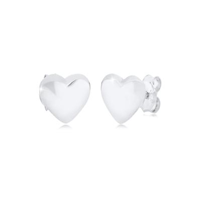 Paar Ohrstecker ELLI "Herz Liebe Basic Filigran 925 Sterling Silber", silber, Ohrringe, Damen, OneSize, ohne Stein, Silber 925 (Sterlingsilber) Image