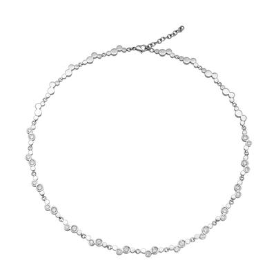 Collier TITANIA "elegance & style", grau (titanfarben), Halsketten, Damen, Titan