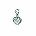 Charm-Einhänger ADELIA´S "Damen Silberschmuck 925 Silber Charms Anhänger Herz mit Zirkonia" silberfarben (silber) Damen Charms Anhänger