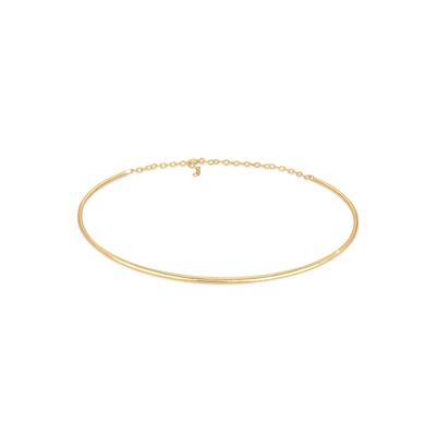 Kette ohne Anhänger ELLI "Elli Halskette Choker Cuff Basic It-Piece Blogger 925er Silber" Gr. 40, gold, Halsketten, Dame