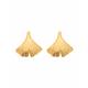Paar Ohrhänger ADELIA´S "375 Gold Ohrringe Ohrstecker Ginkoblatt" Gr. Damen, Gelbgold 375, goldfarben (gold) Damen Ohrhänger