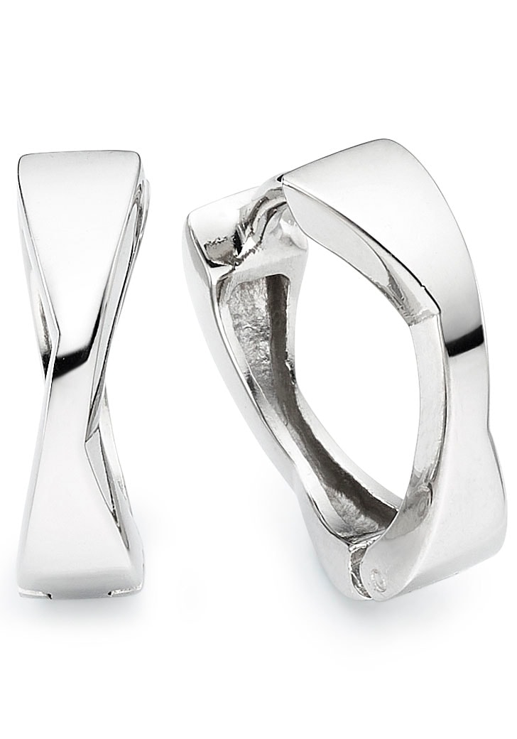 Paar Creolen BRUNO BANANI "Schmuck Geschenk Silber 925 Ohrschmuck Ohrringe", silber (silberfarben), Ohrringe, Damen, 14,6mm, Silber 925 (Sterlingsilber)