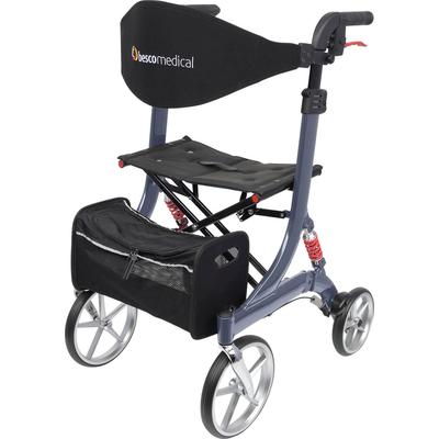 Rollator BESCOMEDICAL "Spring Medium", grau (graphitgrau), RollatorenB:59,5cm H:88,5cm T:71cm, Größe M (Sitzhöhe 56cm), 