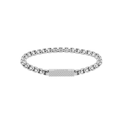 Armband LACOSTE "Schmuck Edelstahl Armband Venezianerkette L'ESSENTIEL", silber (edelstahlfarben), Armbänder, Herren, Edelstahl Image