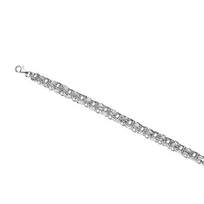 Armband VIVANCE "925/- Sterling Silber weiß Armband Käfigkette 21 cm", weiß, Armbänder, Damen, 21cm, Silber 925 (Sterlin