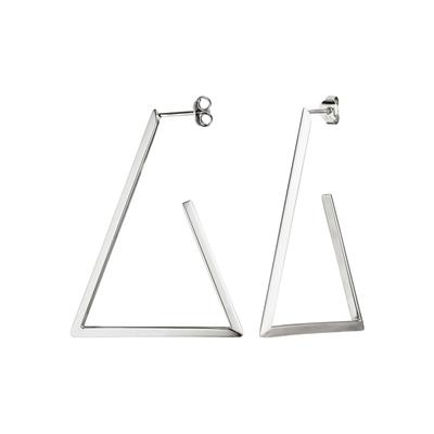 Paar Creolen JOBO, silber (silber 925), Ohrringe, Damen, Silber 925 (Sterlingsilber), dreieckig 925 Silber Image