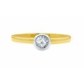 Goldring ADELIA´S "333 Gold Ring mit Zirkonia" Fingerringe Gr. 56, Gelbgold 333, goldfarben (gold) Damen Fingerringe