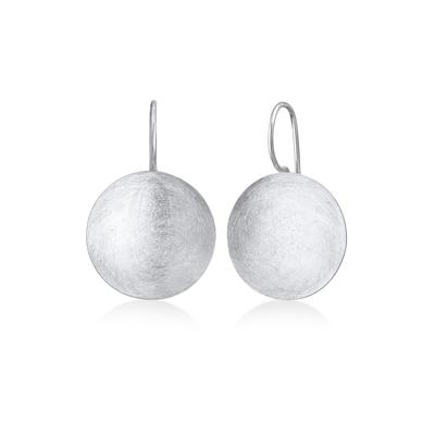 Paar Ohrhänger NENALINA "Basic Geo Kreis Brushed Trend 925 Silber", silber, Ohrringe, Damen, OneSize, ohne Stein, Silber 925 (Sterlingsilber) Image
