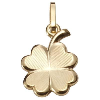 Ketten-Anhänger FIRETTI "Schmuck Geschenk Gold 333 Halsschmuck Anhänger für Halskette Kleeblatt", gold (gelbgoldfarben), Schmuckanhänger, Damen, Gelbgold 333, 0,75 g Image