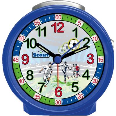 Quarzwecker SCOUT "Fußballwecker, Friends, 280001033" Wecker blau Kinder Fußballmotiv, Lernwecker, ideal auch als Geschenk