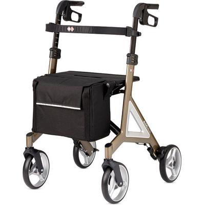 Rollator BISCHOFF & BISCHOFF "Alevo Alu Rollator", grau (platinfarben), Rollatoren, faltbar - für drinnen und draußen, m