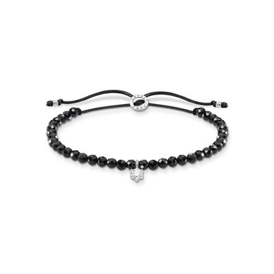 Armband THOMAS SABO "Perlen mit Stein, A1987-401-11-L20V,-401-9-L20V,-905-17-L20V" Gr. 20, silber (silberfarben, schwarz