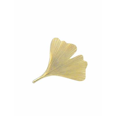 Brosche ADELIA´S "585 Gold Ginkoblatt" Broschen goldfarben (gold) Damen Broschen