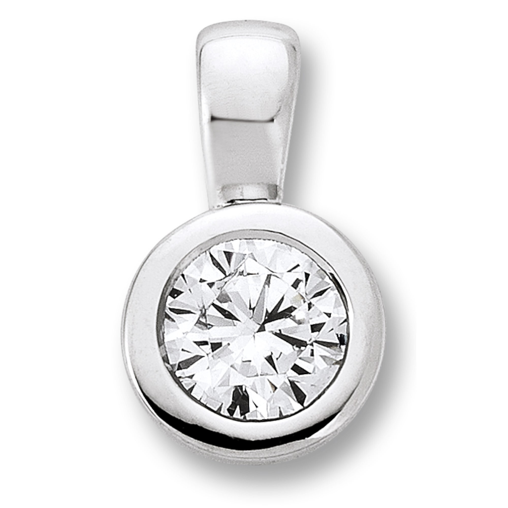 Kettenanhänger ONE ELEMENT "Zirkonia Anhänger aus 925 Silber", silber, Schmuckanhänger, Damen, mit Zirkonia, Silber 925 (Sterlingsilber), Kettenanhänger, Damen Silber Schmuck