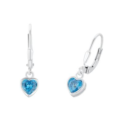 Paar Ohrhänger PRINZESSIN LILLIFEE "2036432", bunt (silberfarben, blau, blau), Ohrringe, Mädchen, Silber 925 (Sterlingsilber), mit Zirkonia (synth.) Image