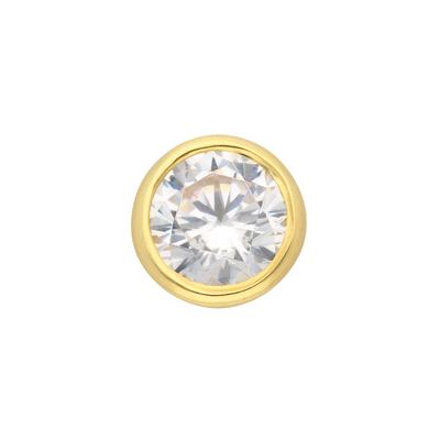 Ketten-Anhänger ADELIA´S "333 Gold Anhänger mit Zirkonia Ø 7 mm", gold, Schmuckanhänger, Damen, Damen,mit Zirkonia, Gelb