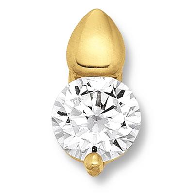 Ketten-Anhänger ONE ELEMENT "Zirkonia Anhänger aus 333 Gelbgold", gold, Schmuckanhänger, Damen, mit Zirkonia, Gelbgold 333-Gold, Gelbgold 333, Gold, Damen Gold Schmuck