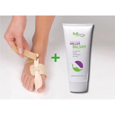 Hallux-Bandage FUSSGUT "Nachtbandage & Hallux Balsam" Zehenkorrektoren Gr. 2, beige (natur) Alltagshilfen