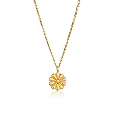 Kette mit Anhänger ELLI "Blume Flower Floral 925 Silber", gold, Halsketten, Damen, 40, ohne Stein, Silber 925 (Sterlingsilber), L: 40cm Image