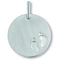 Ketten-Anhänger ONE ELEMENT "Gravurplatte Baby Anhänger aus 925 Silber Ø 18,0 mm" Schmuckanhänger Gr. Damen, Silber 925 (Sterlingsilber), silberfarben (silber) Mädchen Mädchenschmuck